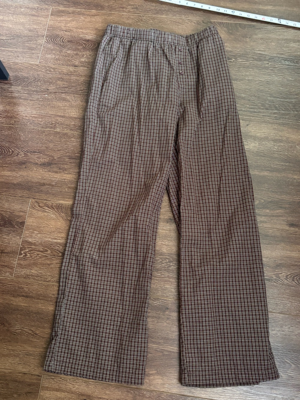 Elasticated Women’s Micro Plaid Casual Pants